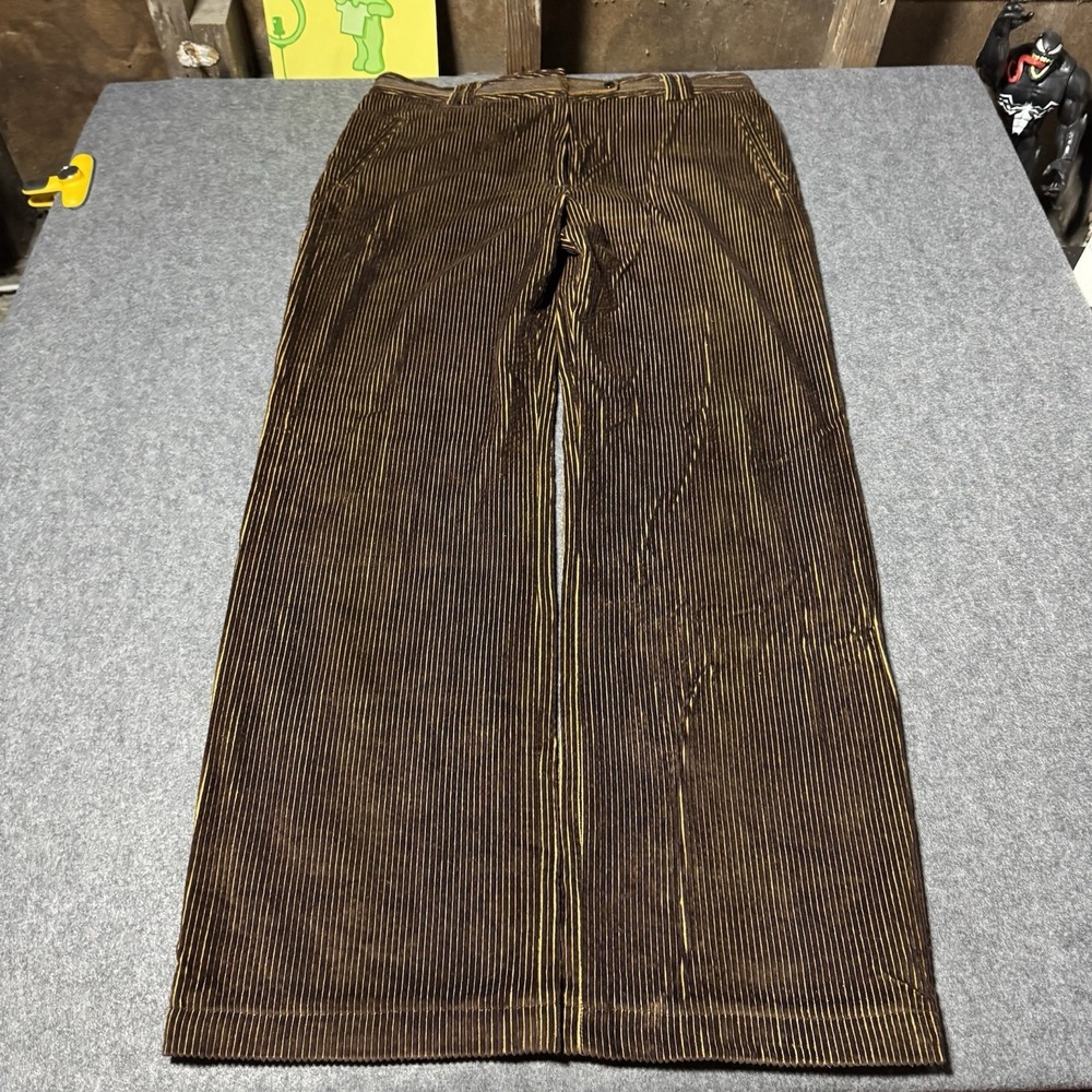 Adolfo Dominguez Mens Velvet Wide Leg Corduroy Pants Size 44 (34x30.5) Preppy